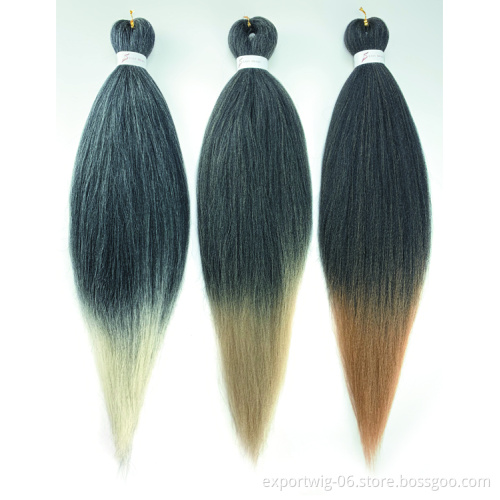High Temperature 26 Inch EZ Braids Pre Stretched Hair Expression ez  Hair for Braiding Yaki Ombre Pre stretched Braiding Hair
